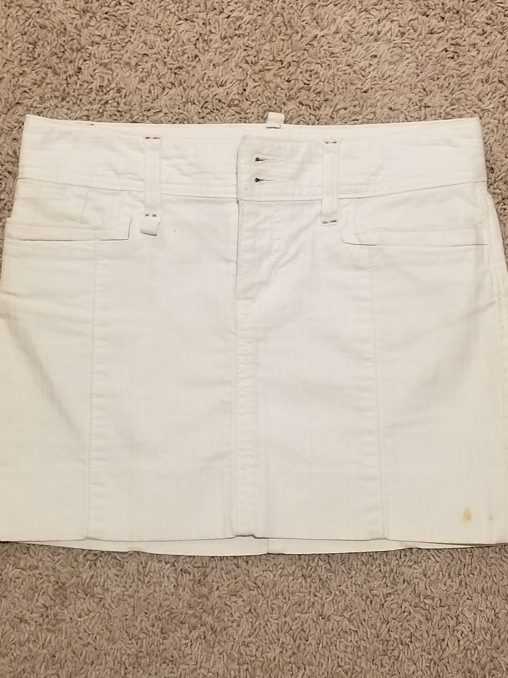 White Women's Denim Mini Skirt